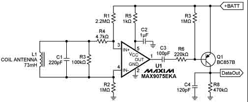 Responding to the signal detected by its resonant circuit TPMS wake-up circuit